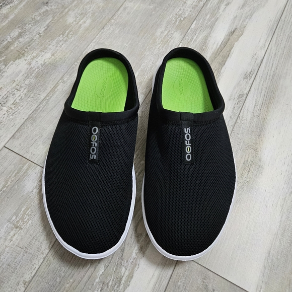 Men's OOCOOZIE Sport Mule White and Black - Picture 5 of 14